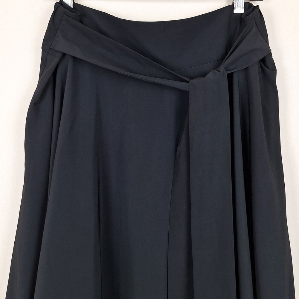 Bell Pogue Flow Swing Skirt Size 2XL. Black High Waist Tie Sash Goth Party City - Picture 2 of 11